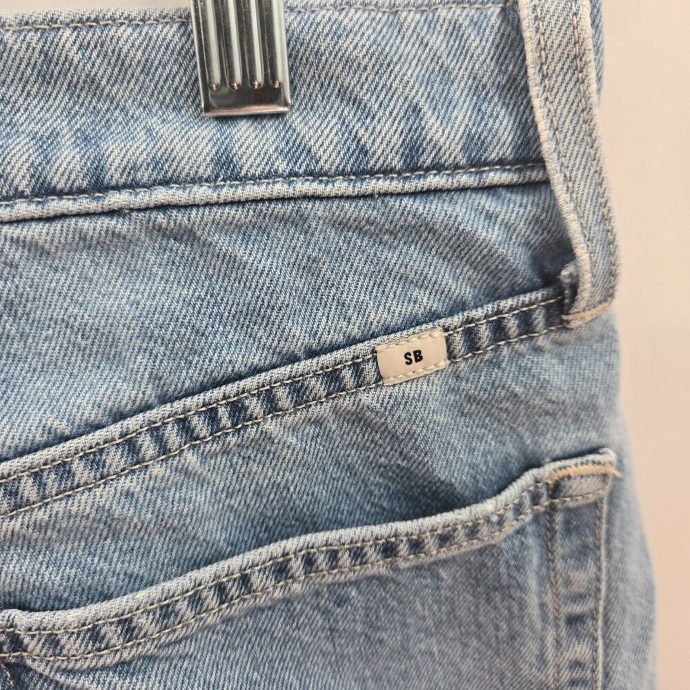 Aritizia Sunday Best Light Blue Raw Hem Jean Shorts Size 26 - Picture 6 of 8